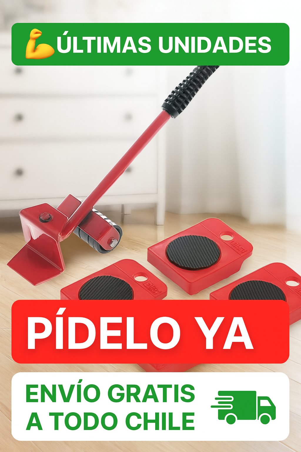 Levanta Fácil - Mueve tus muebles sin esfuerzo y sin rayar el piso