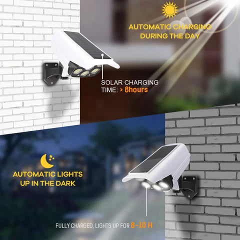 🌙🔒 Protege tu Hogar con la Lámpara Solar LED Modelo Cámara ( Pack 2 unidades)