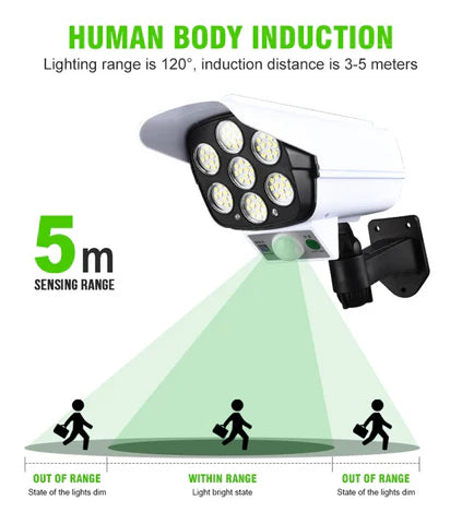 🌙🔒 Protege tu Hogar con la Lámpara Solar LED Modelo Cámara ( Pack 2 unidades)