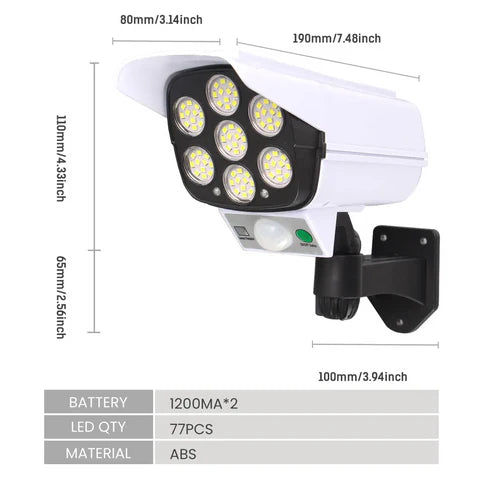 🌙🔒 Protege tu Hogar con la Lámpara Solar LED Modelo Cámara ( Pack 2 unidades)