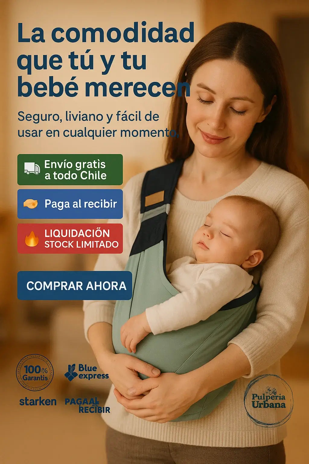 Portabebés Portátil Ajustable Ergonomico
