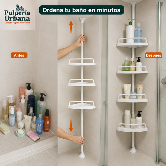 AjustaFlex - ESQUINERO DE DUCHA AJUSTABLE MULTI USO