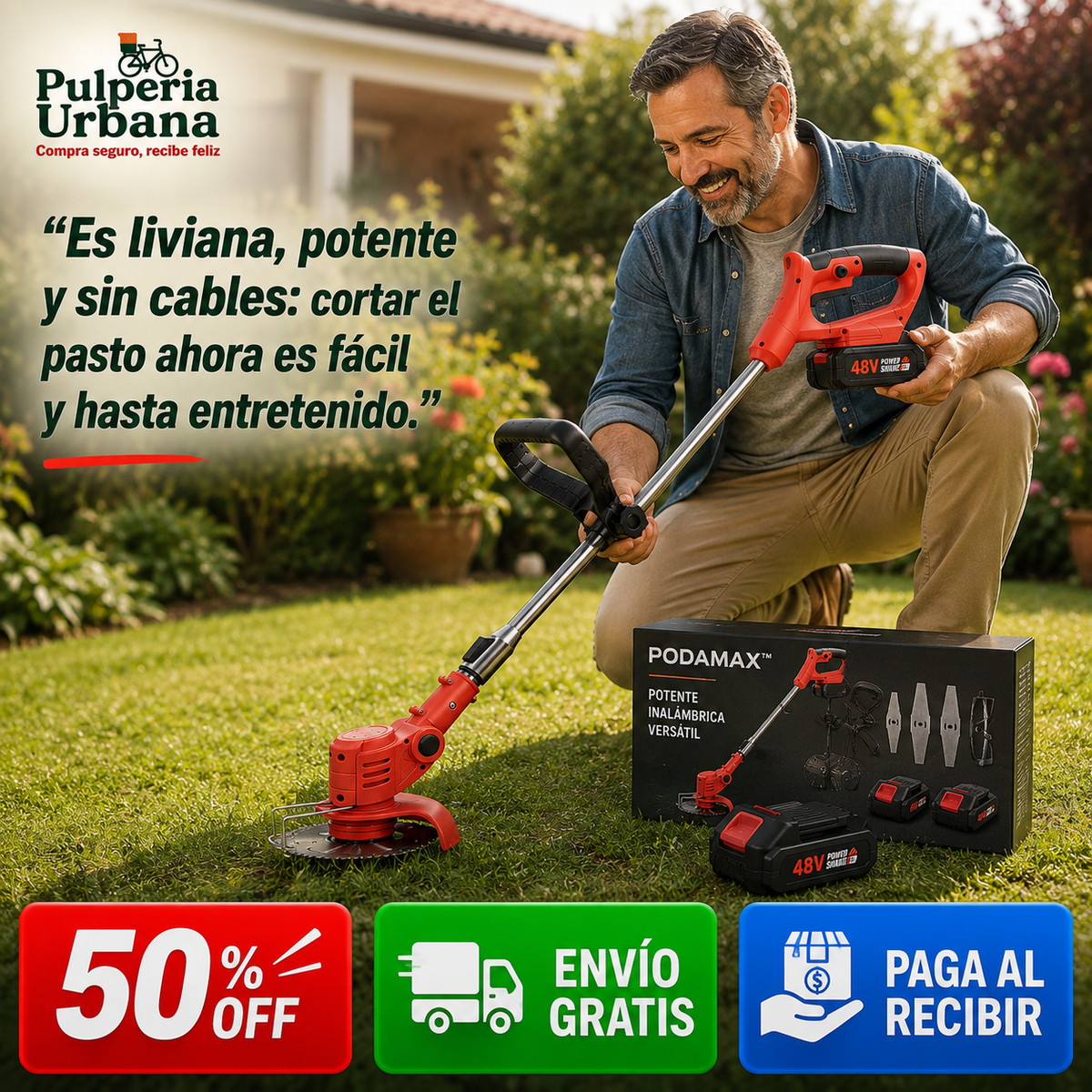 Podamax - Jardín ordenado sin dolor de espalda