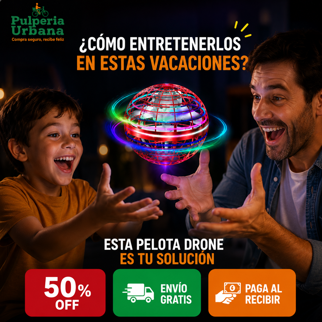 Pelota Drone Con Sensor Ufo Fly Nova