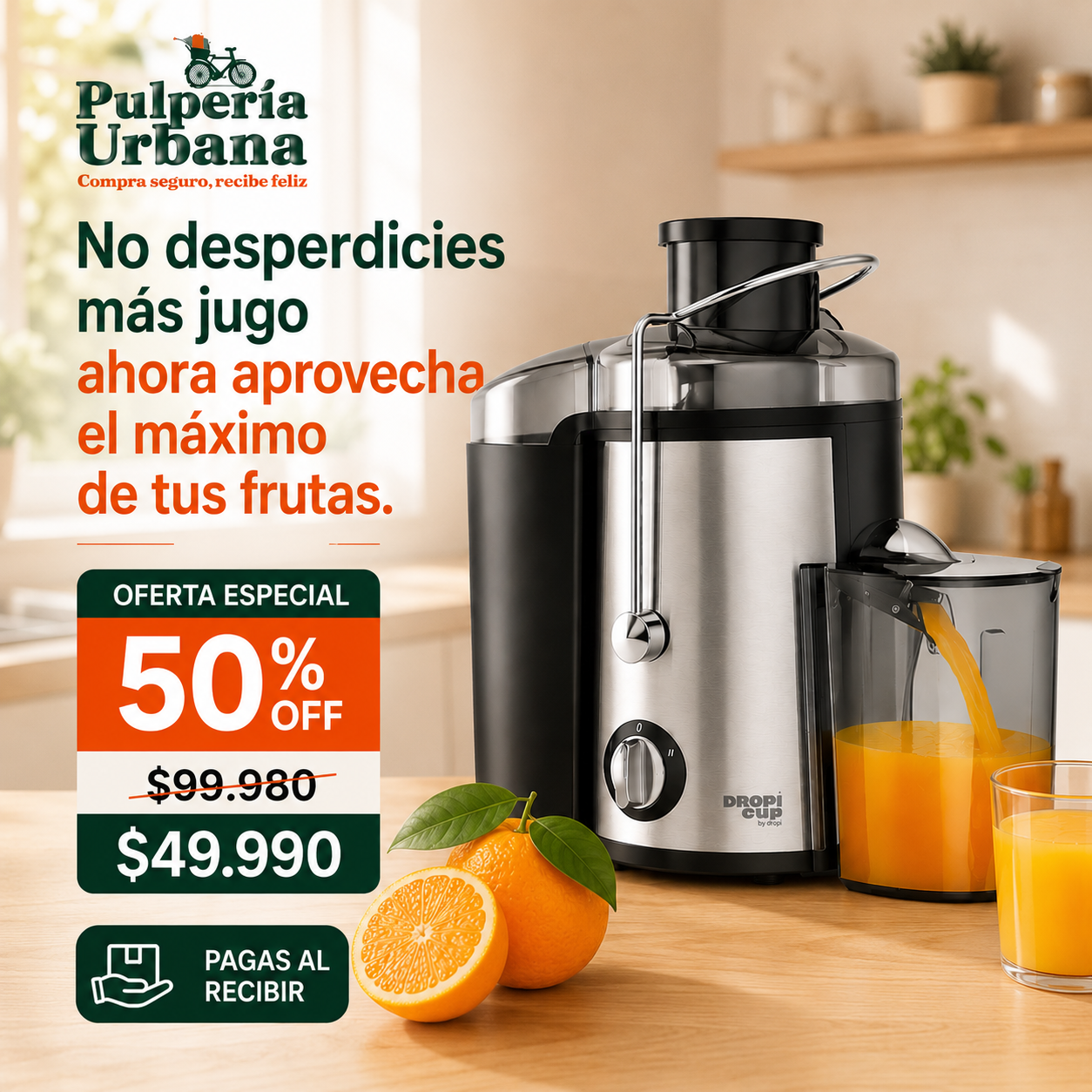 ExprimePro - Extractor Exprimidor Saca Jugo Eléctrico