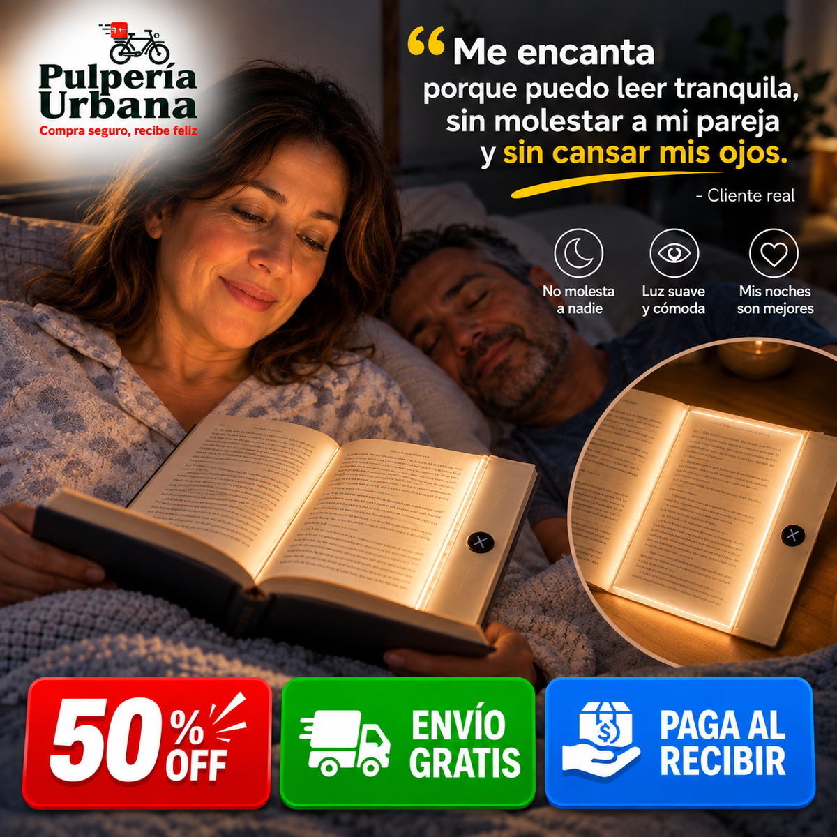 VelaLED™ - Luz íntima para leer sin despertar a nadie