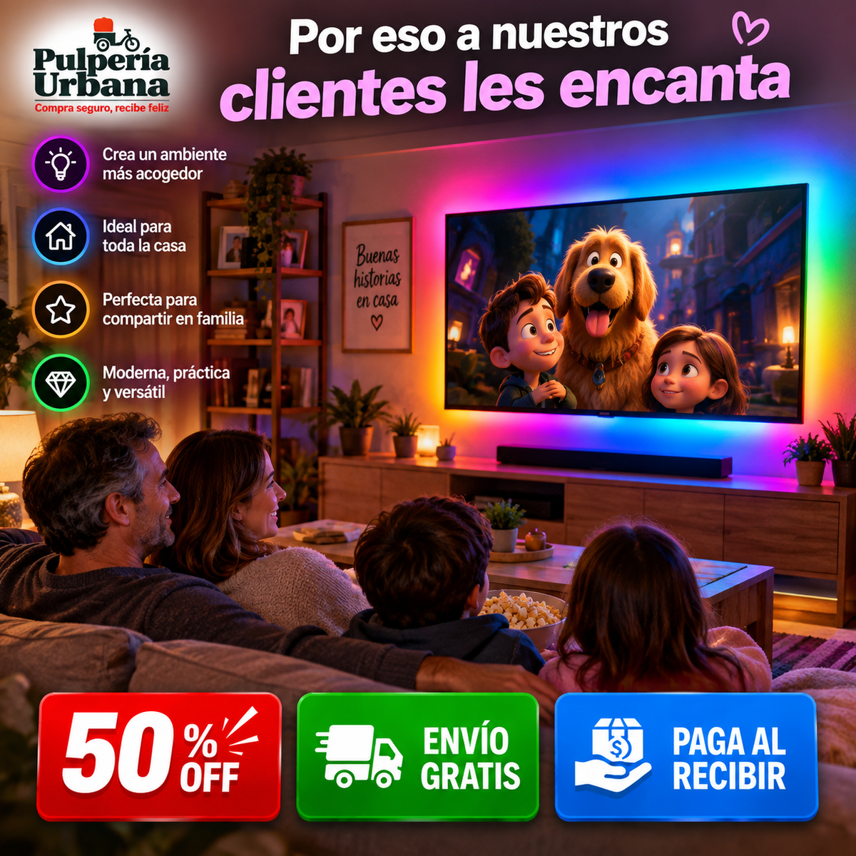 Cinta Led De Neon Rgb Musical Ip68