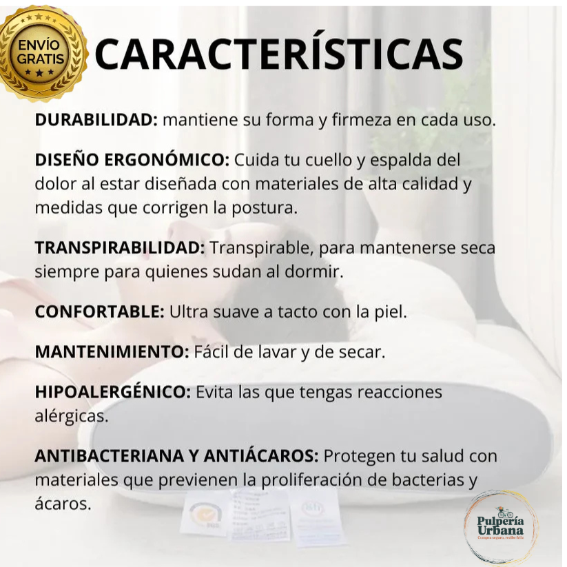 ALMOHADA CERVICAL ANTI DOLOR