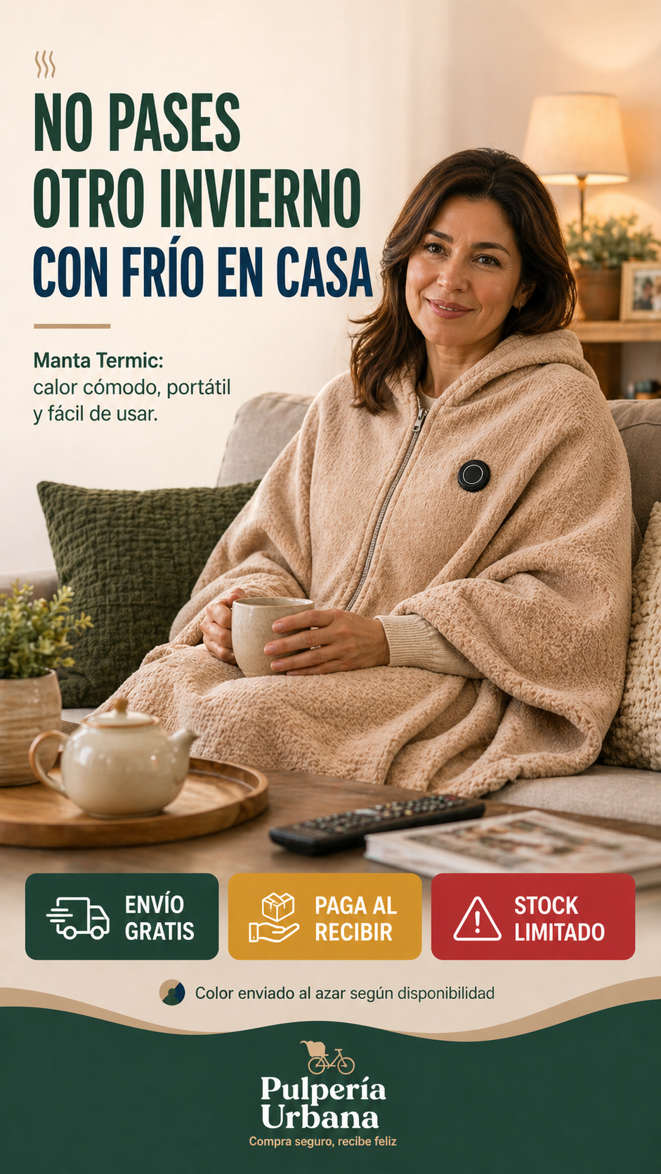 Manta Calefactora Eléctrica Carga USB