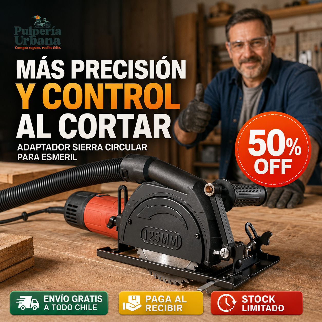 Adaptador Sierra Circular para esmeril PRO