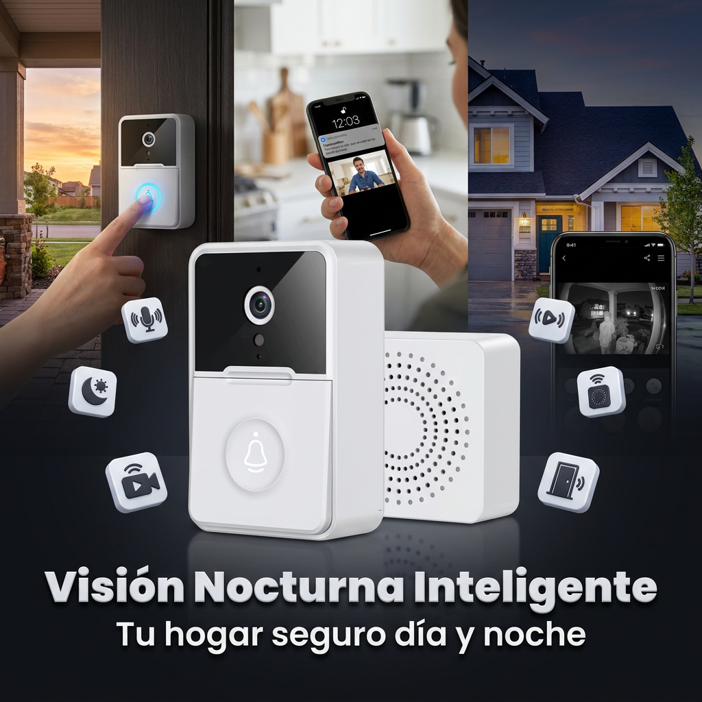 VigilanciaPro — Cámara timbre WiFi con visión nocturna