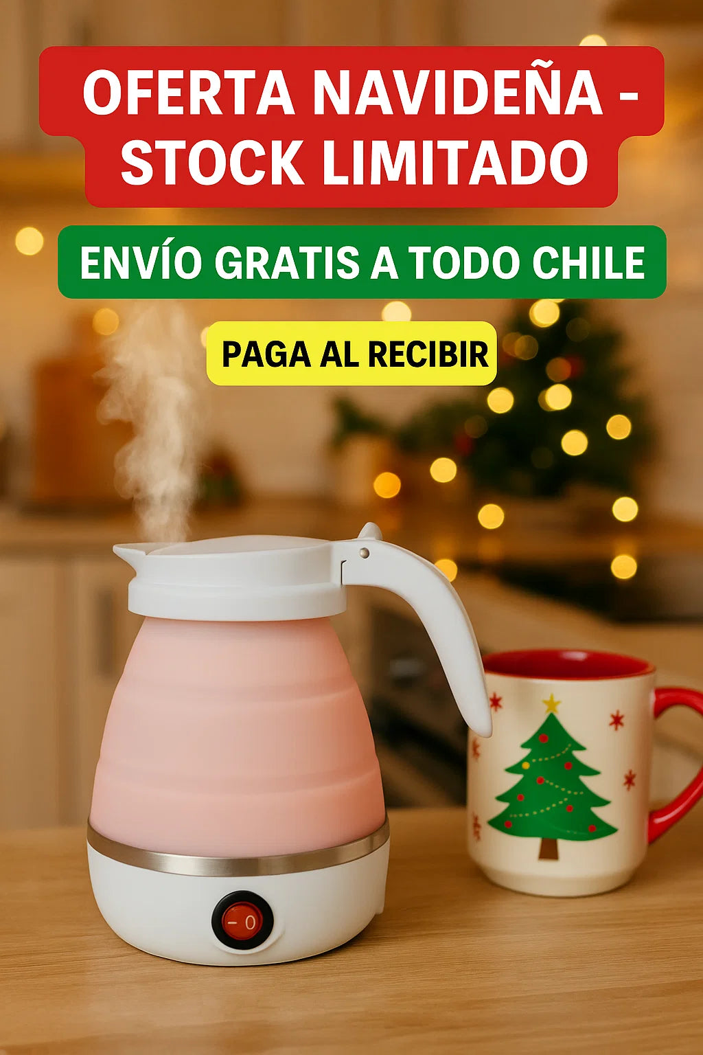 Hervidor Eléctrico Portátil Mini Plegable
