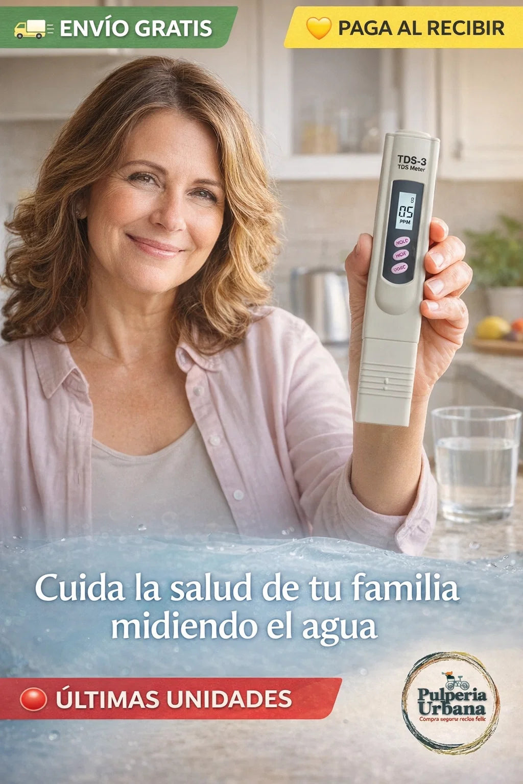 MEDIDOR DE PUREZA DEL AGUA TDS
