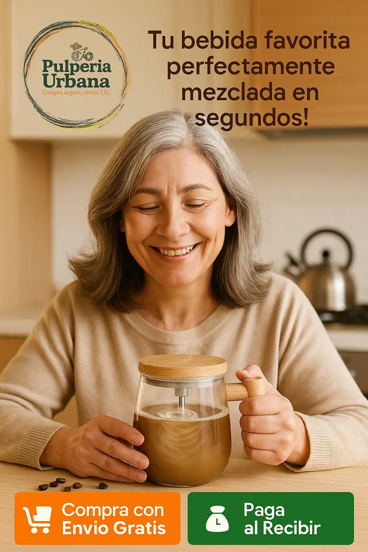 Taza agitadora de café eléctrica
