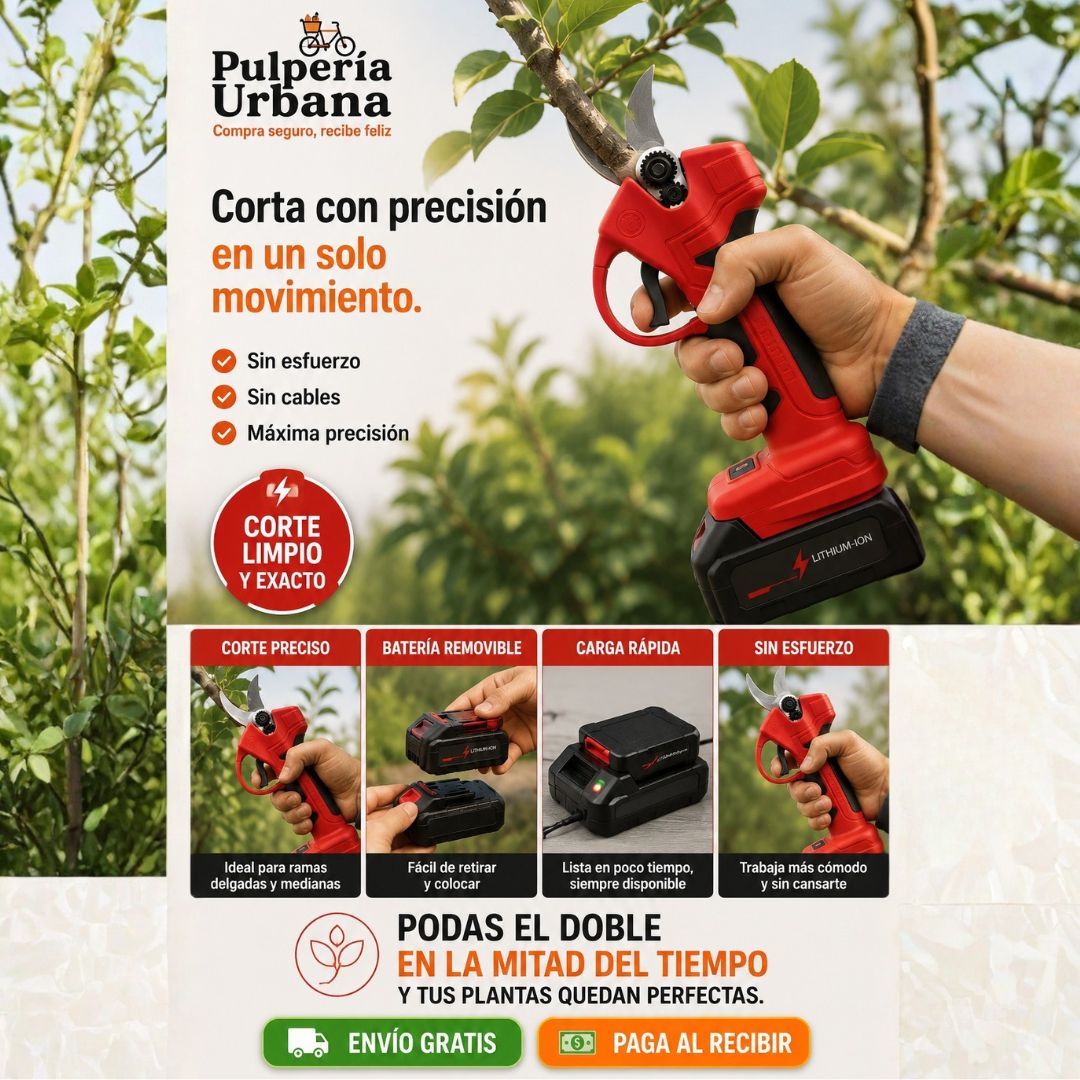 Tijera Podadora 48V — Eléctrica Inalámbrica