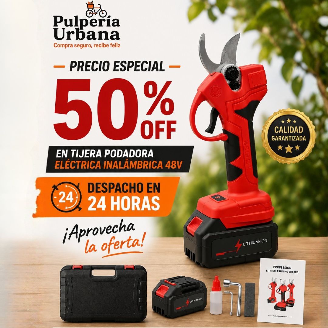 Tijera Podadora 48V — Eléctrica Inalámbrica