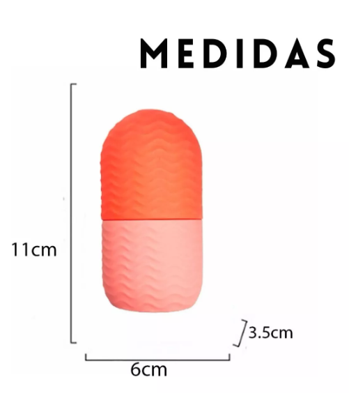 MASAJEADOR FACIAL SILICONA RODILLO HIELO 2X1