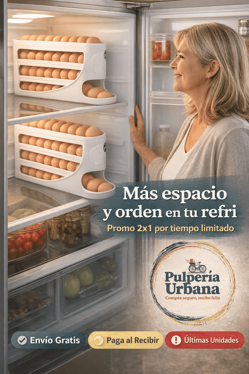 EggRoll - Más espacio y orden en tu refri - 2x1 !
