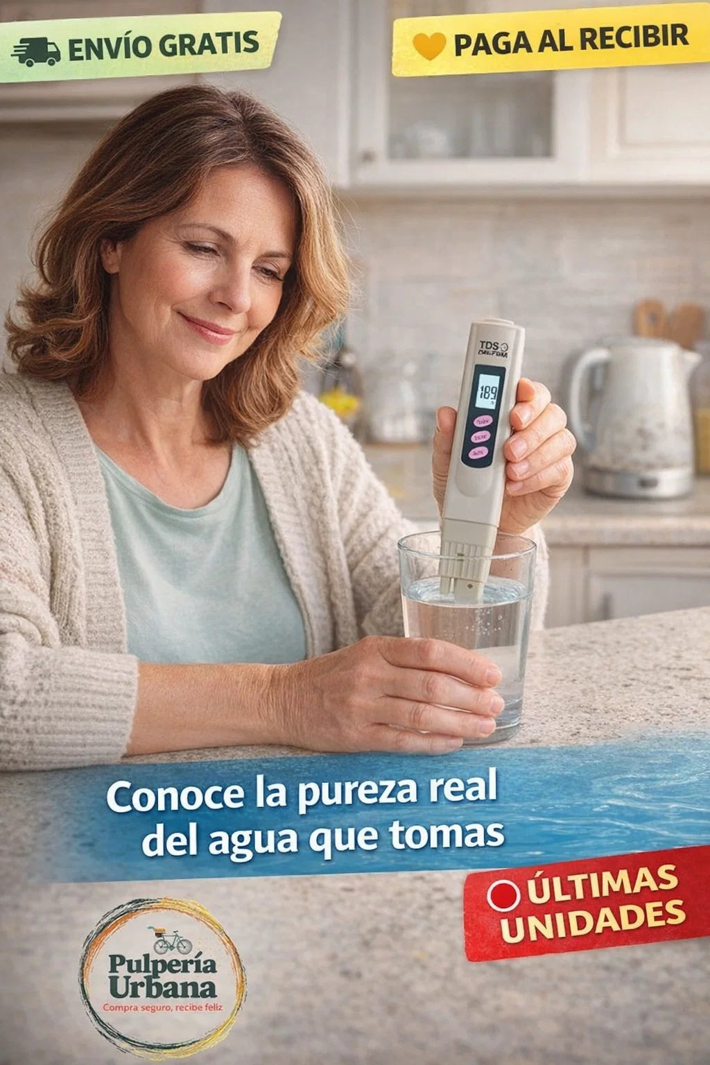 MEDIDOR DE PUREZA DEL AGUA TDS