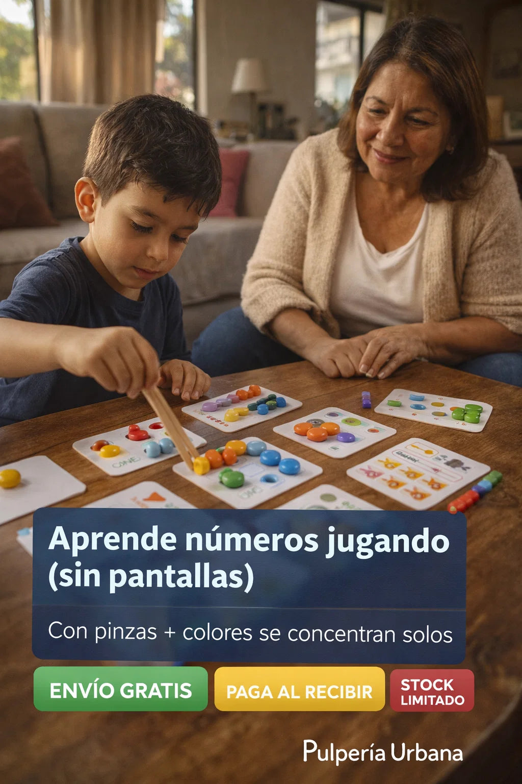 🧮 Juego Montessori de Matemáticas para Niños (3+)