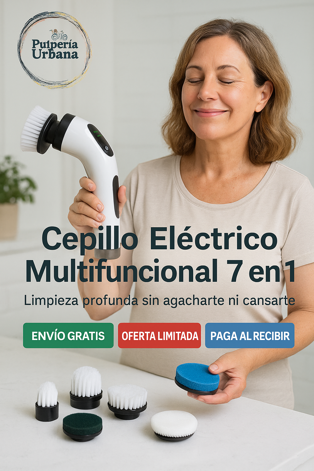 Cepillo Eléctrico Multifuncional 7 en 1