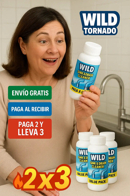 Wild Tornado 🌪️ – ¡Destapa cañerías al instante! Paga 2 y lleva 3 🚀