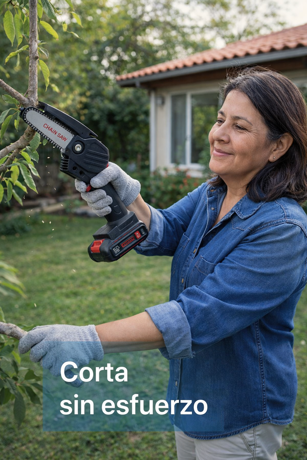 MiniSierra ProSafe — Corta Fácil y Seguro con Una Mano + 2 Baterías Incluidas