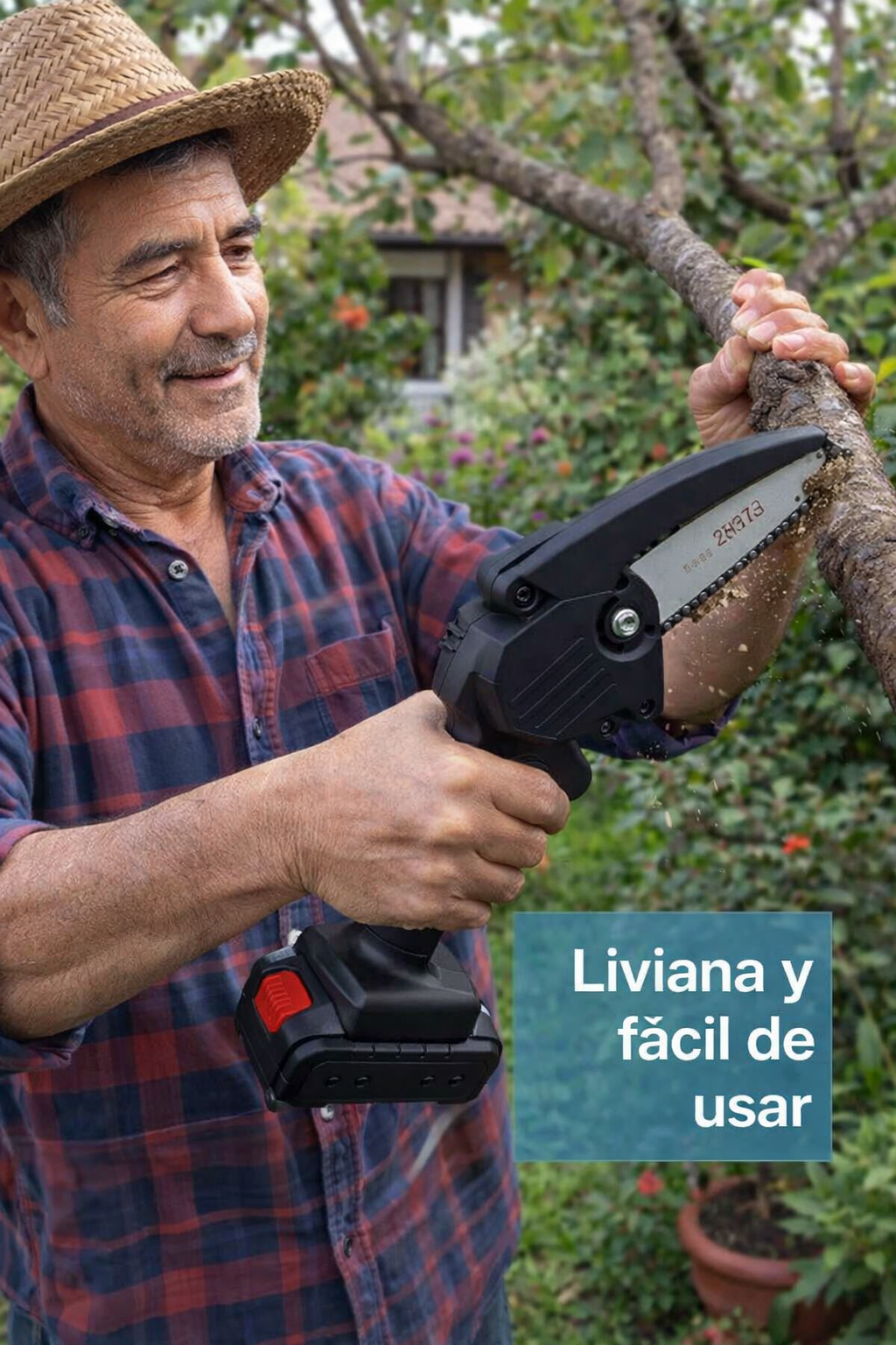 MiniSierra ProSafe — Corta Fácil y Seguro con Una Mano + 2 Baterías Incluidas