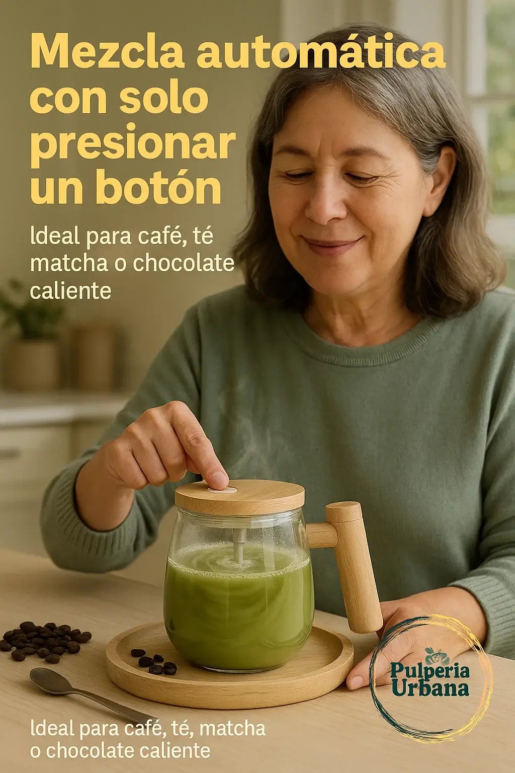 Taza agitadora de café eléctrica