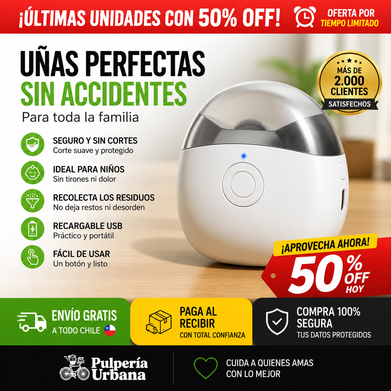 Nail Pro - Cuida tus uñas sin fuerza, sin dolor y sin accidentes.