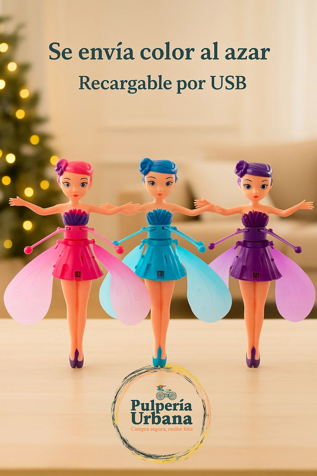 Hada Voladora Recargable Con Sensor