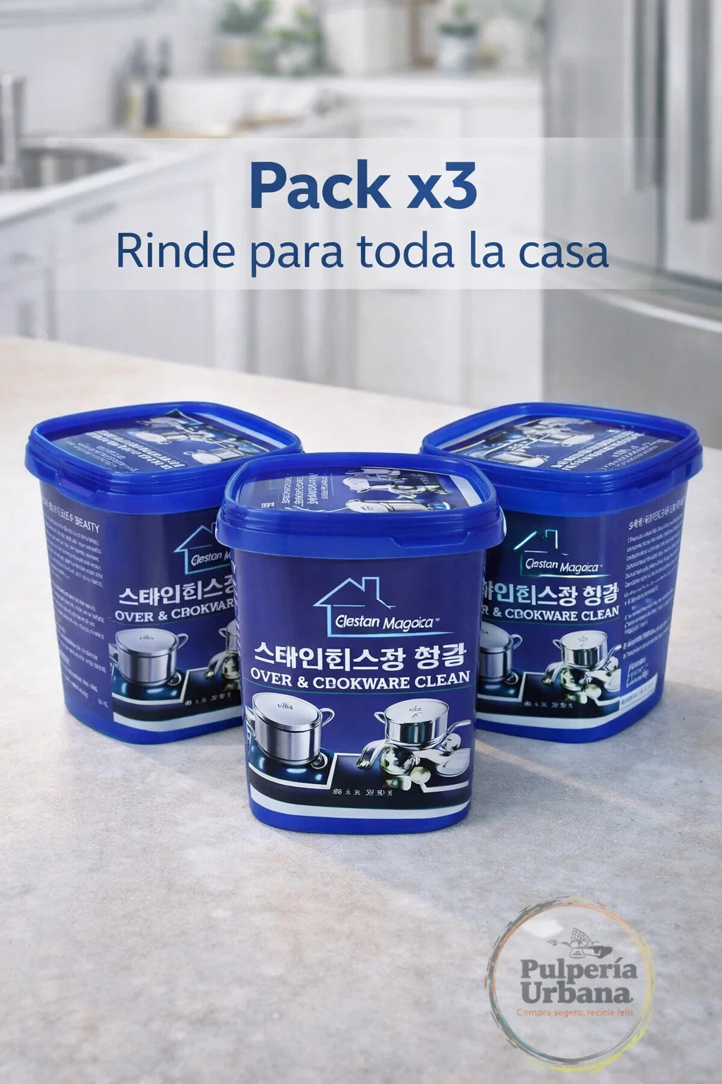 Pack x3  pastas mágica limpiador 500 grs