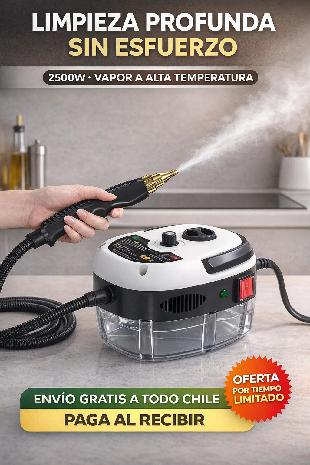 VaporPro 2500 - Limpieza a vapor 2500w