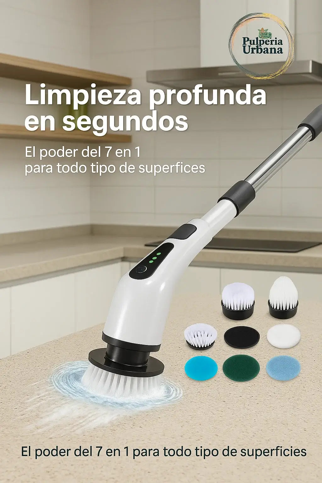 Cepillo Eléctrico Multifuncional 7 en 1