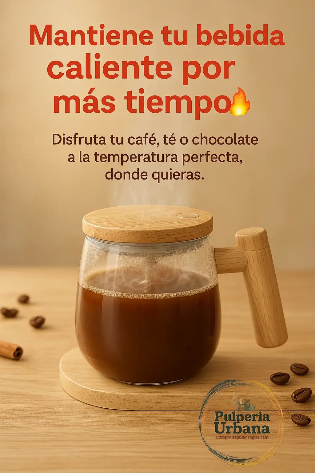 Taza agitadora de café eléctrica