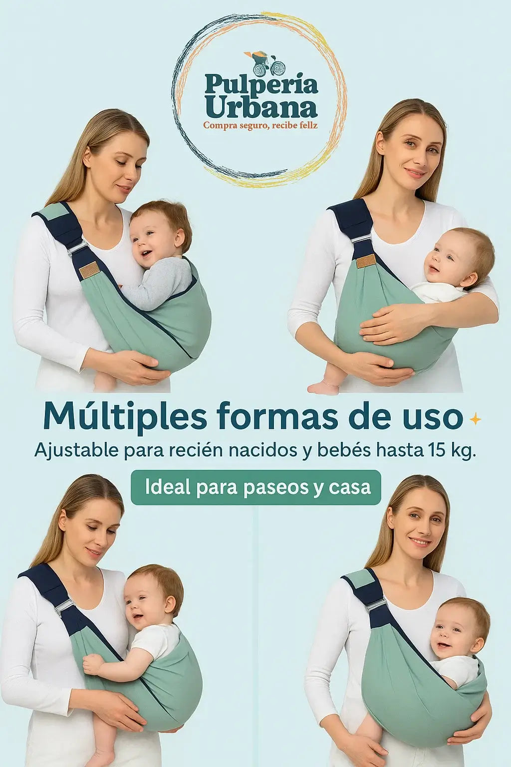 Portabebés Portátil Ajustable Ergonomico