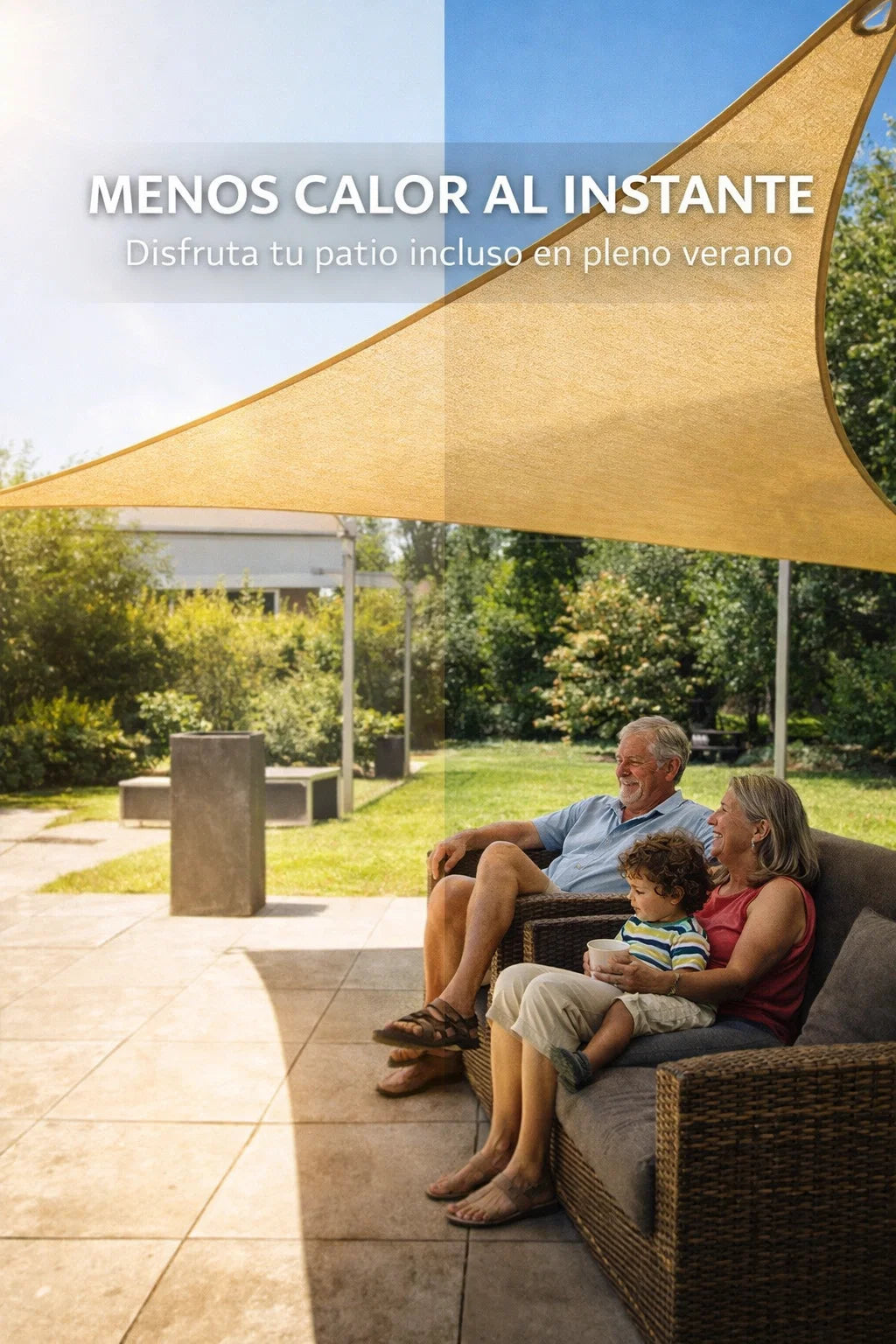 Toldo Vela Triangular 350x350x350 Cm