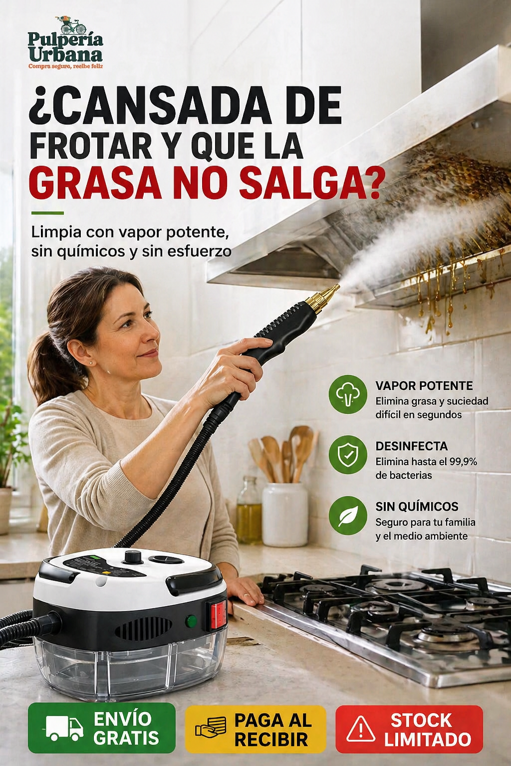 VaporPro 2500 - Limpieza a vapor 2500w