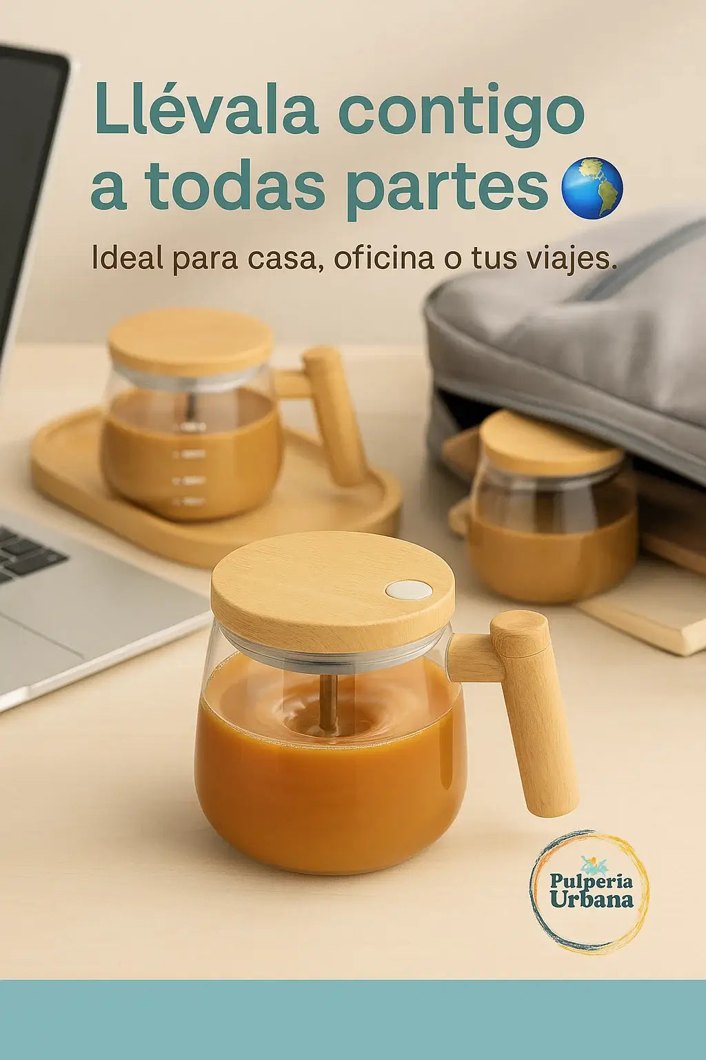 Taza agitadora de café eléctrica