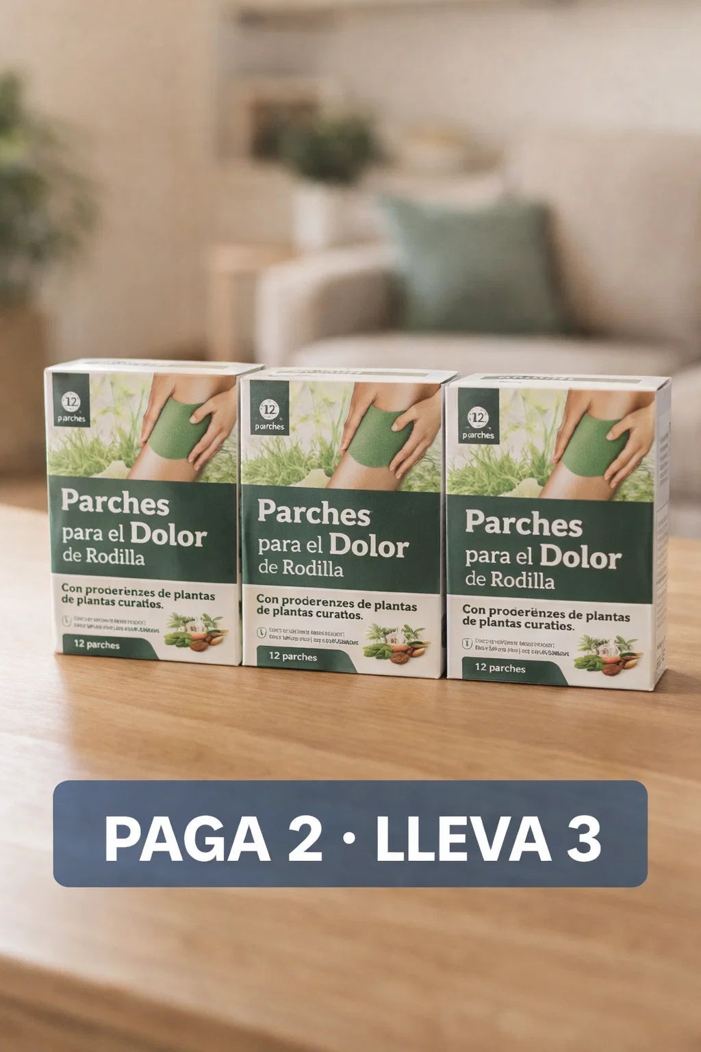 PACK 2X3 PARCHES PARA EL  DOLOR DE RODILLA