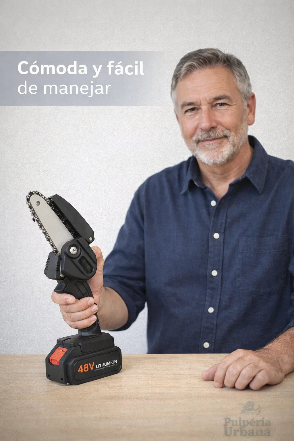 Mini motosierra Eléctrica Portátil + 2 baterías de litio