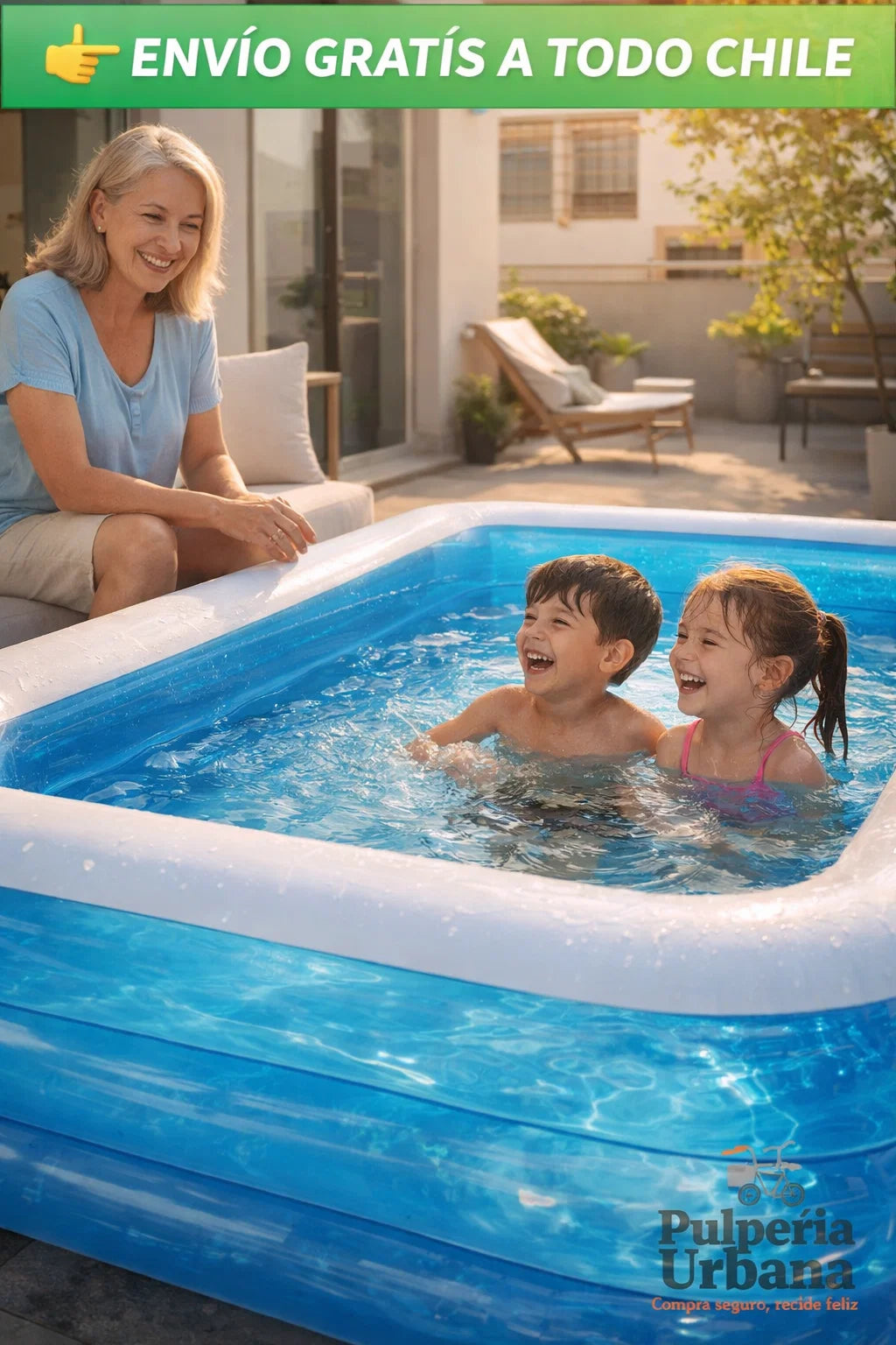 Piscina Familiar Elástica 200cm x 120cm