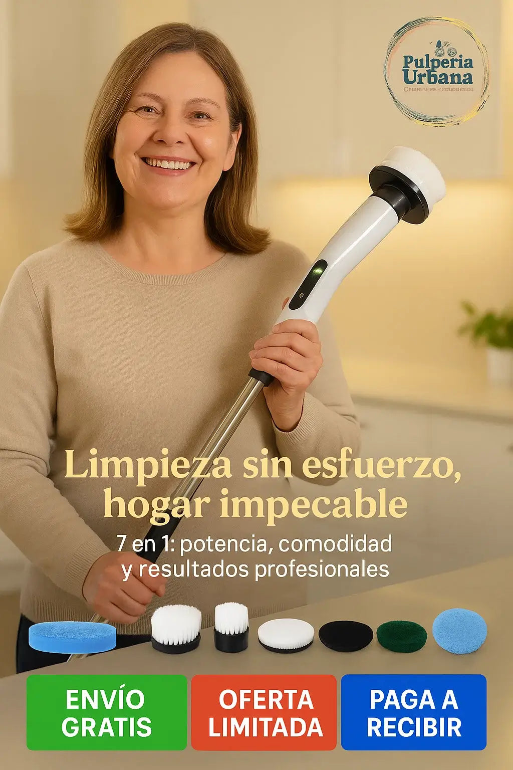 Cepillo Eléctrico Multifuncional 7 en 1