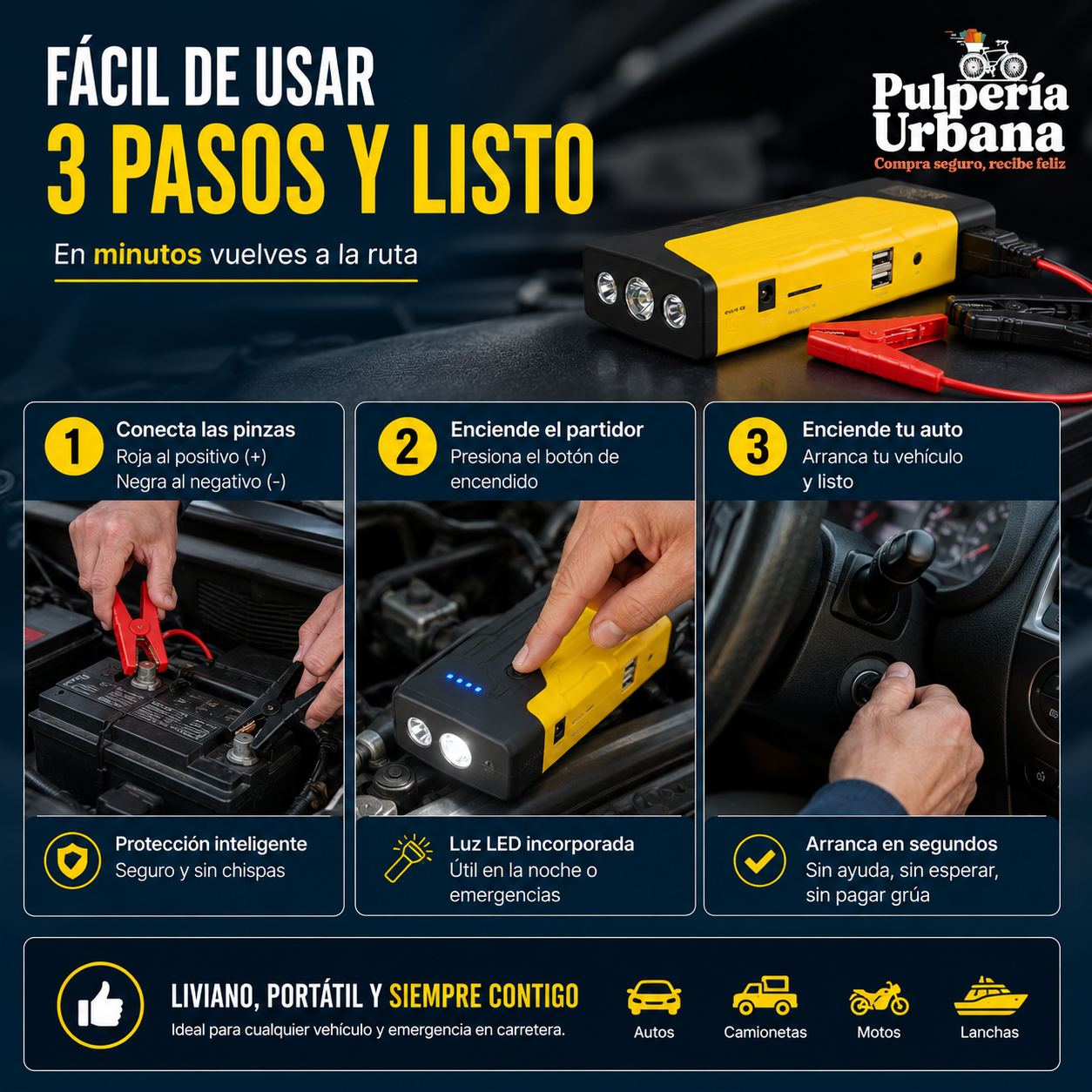 AutoRescate Pro - Kit partidor + Compresor