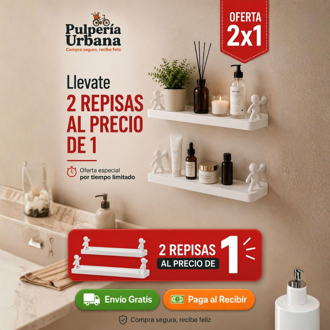 EspacioFix — Pack 2 Repisas Adhesivas sin Taladro
