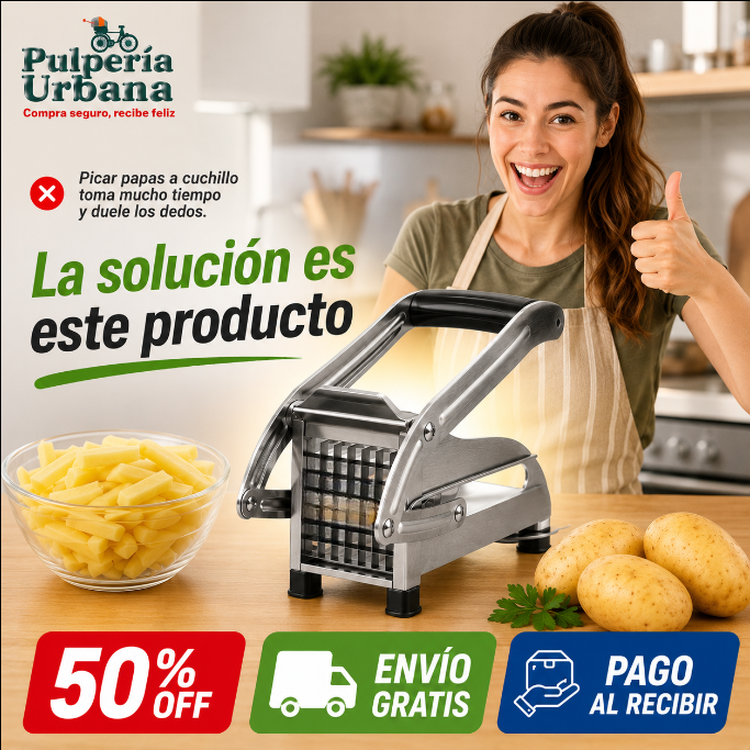 PapaMax - Cortador Papas Fritas De Acero Manual