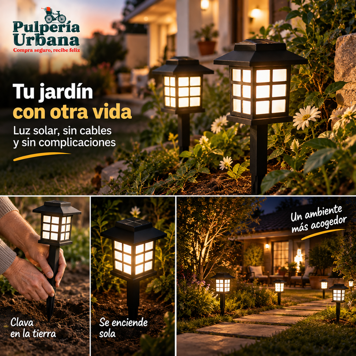 Farolito Solar™ - Pack 2 luces que revive tu jardín