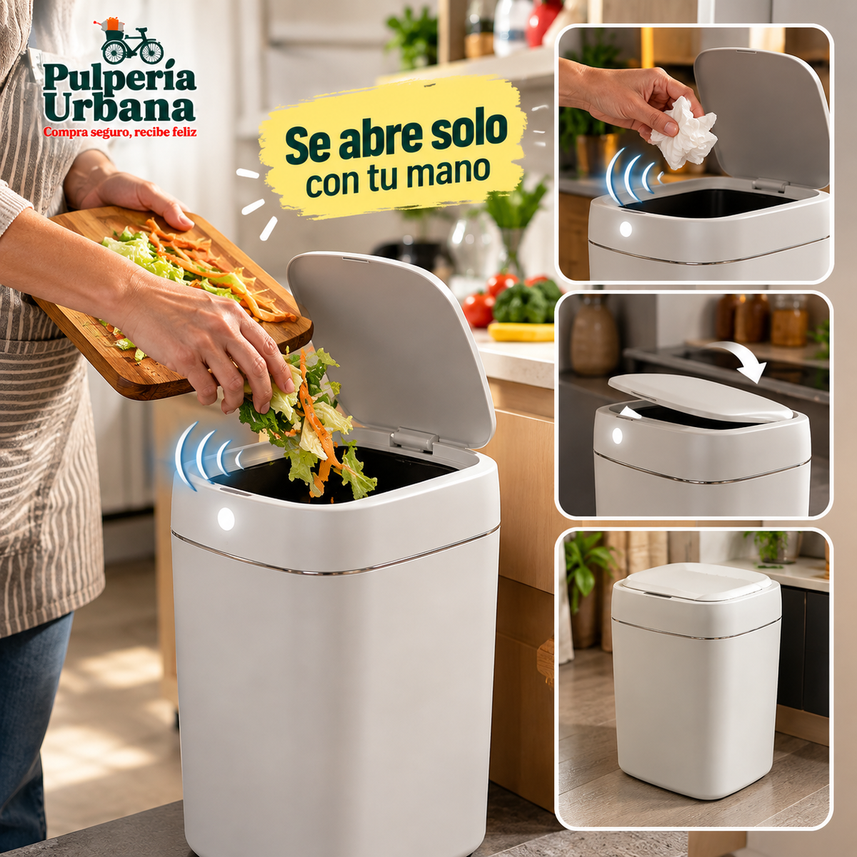 Tachín Sensor™ - Higiene total sin manchar tus manos