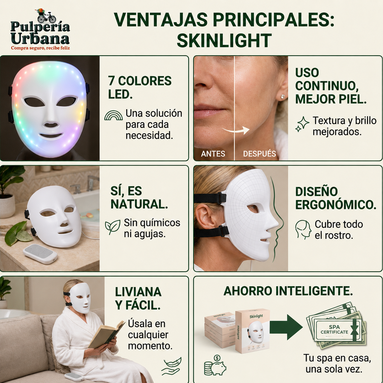 SkinLight - Mascaras De Terapia Led