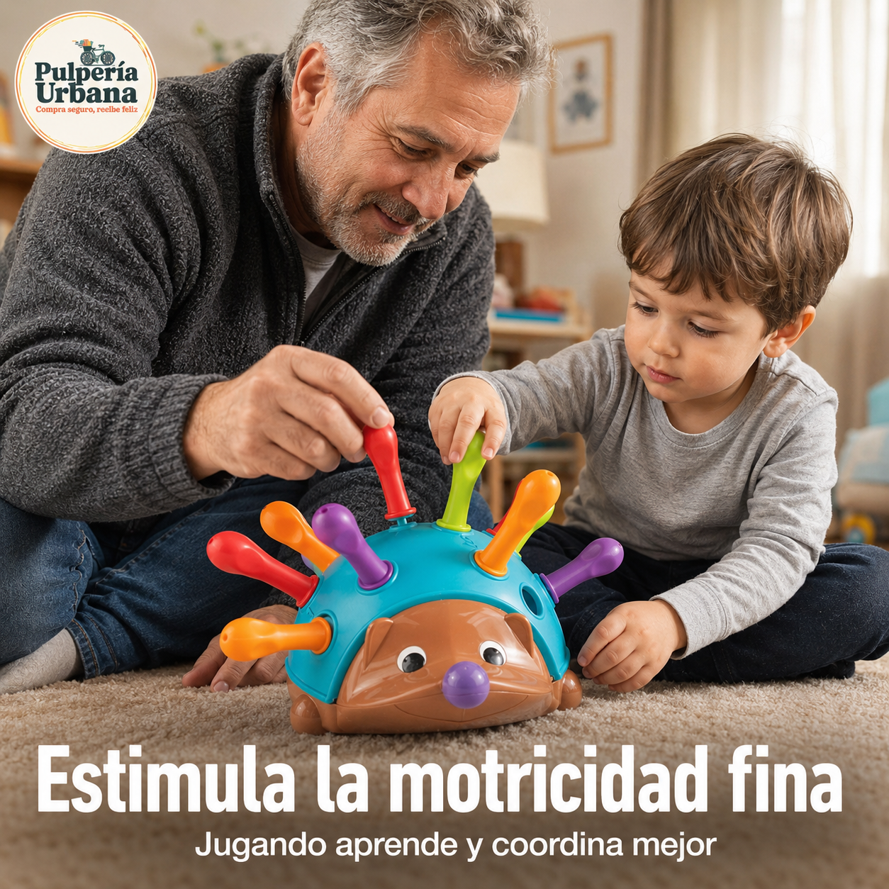 Erizo Montessori — Juguete Motricidad Fina